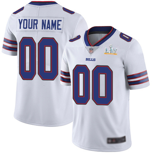 Men's Buffalo Bills White ACTIVE PLAYER 2021 Super Bowl LV Limited Stitched NFL Jersey